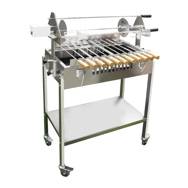 

Portable Charcoal BBQ Grills Stainless Steel Spit Roast BBQ Small Size Stove Grill for Garden BBQ Grill