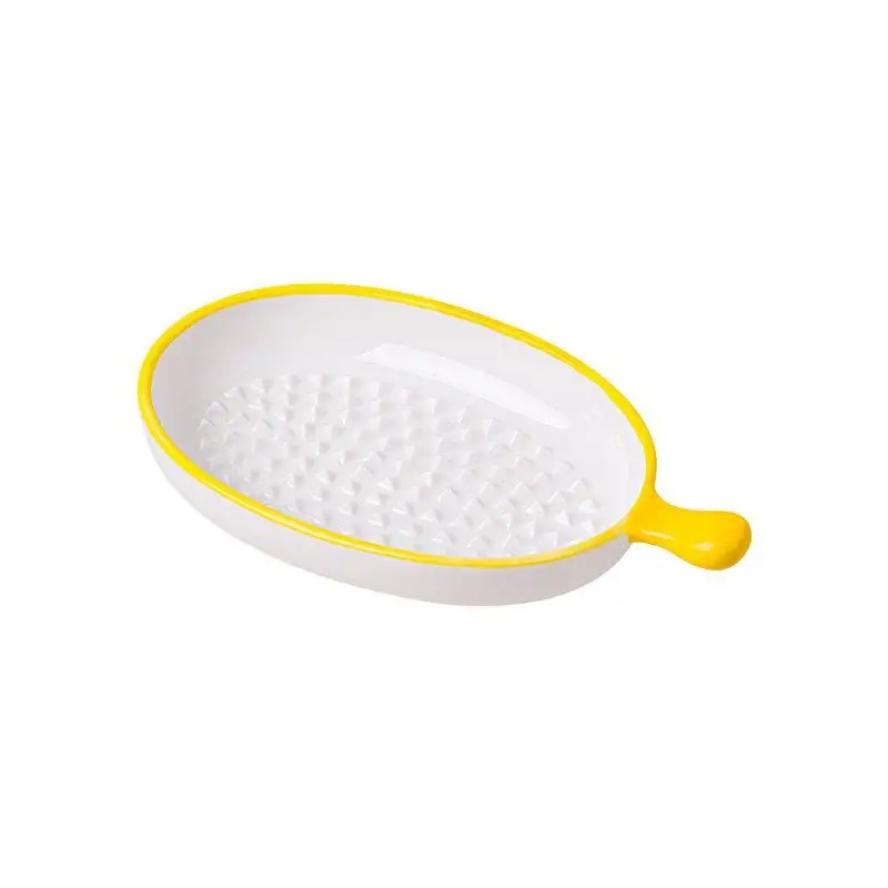 Japanese Style Ceramic Garlic Grater Plate Porcelain Ginger Wasabi Grinder With Spout Kitchen Tool For Making Paste