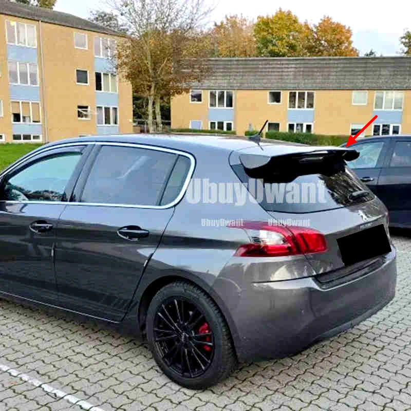 For Peugeot 308 2007 - 2015 Roof Spoiler Rear Wing Tail Lip Car Exterior Modification Upgrade Accessories