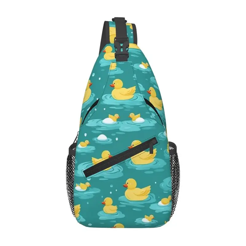 

Custom Rubber Ducks Pattern Sling Chest Bag Cartoon Crossbody Shoulder Backpack for Men Cycling Camping Daypack