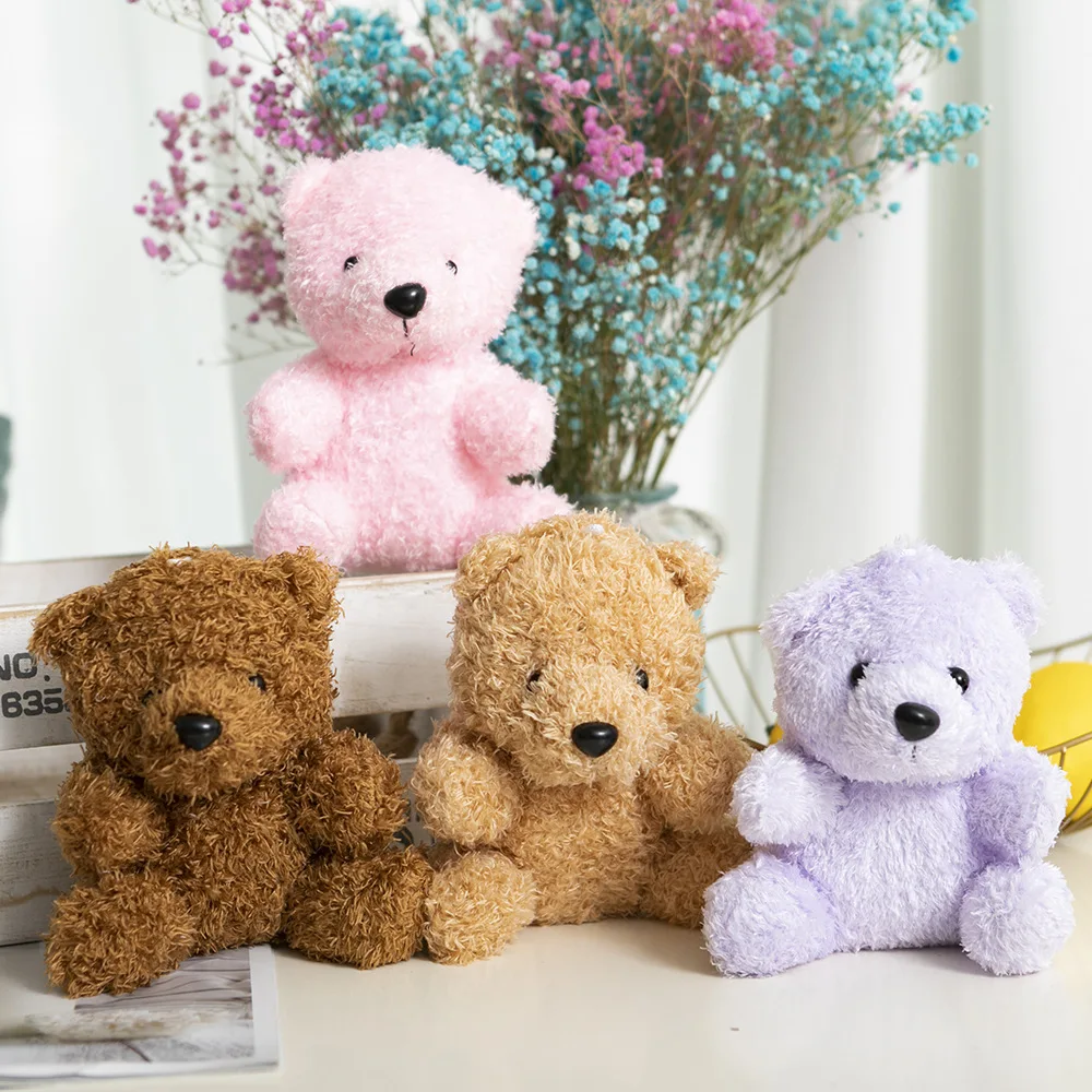 

15cm Cartoon Cute Teddy Bear Plush Doll Keychain Pendant Sit Sit Bear Doll Children Girls Kawaii Bear Doll Plush Pendant Gift