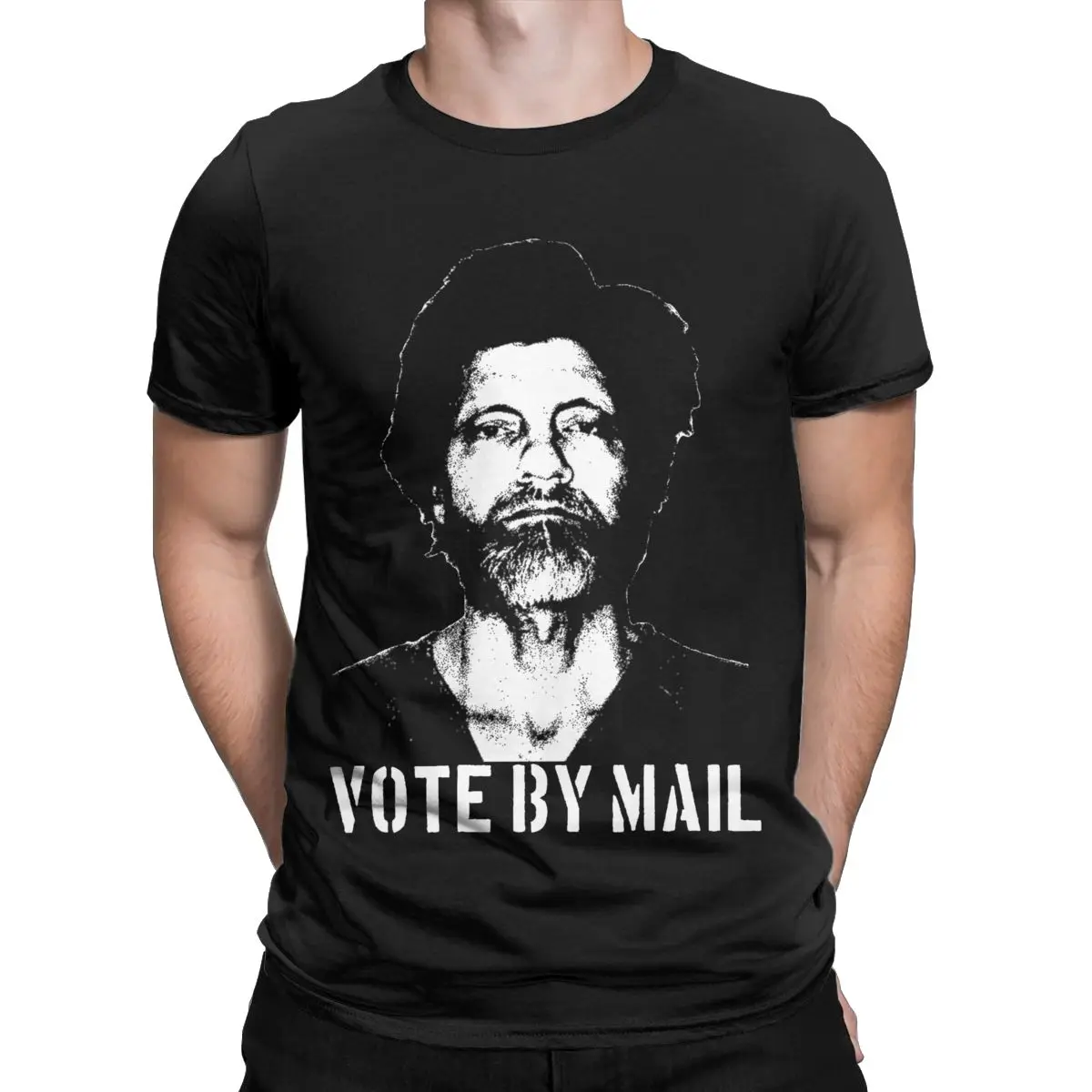 Novelty Vote By Mail Ted Kaczynski T-Shirt for Men Crewneck Pure Cotton T Shirts Short Sleeve Tees Plus Size Tops