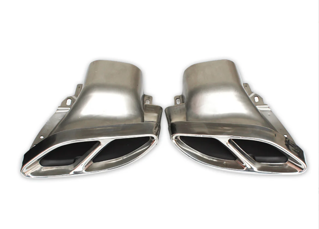 For Mercedes Benz tailpipe B C E GLC COUPE GLE CLA GLA S-class modified AMG four exhaust Gas tail throat