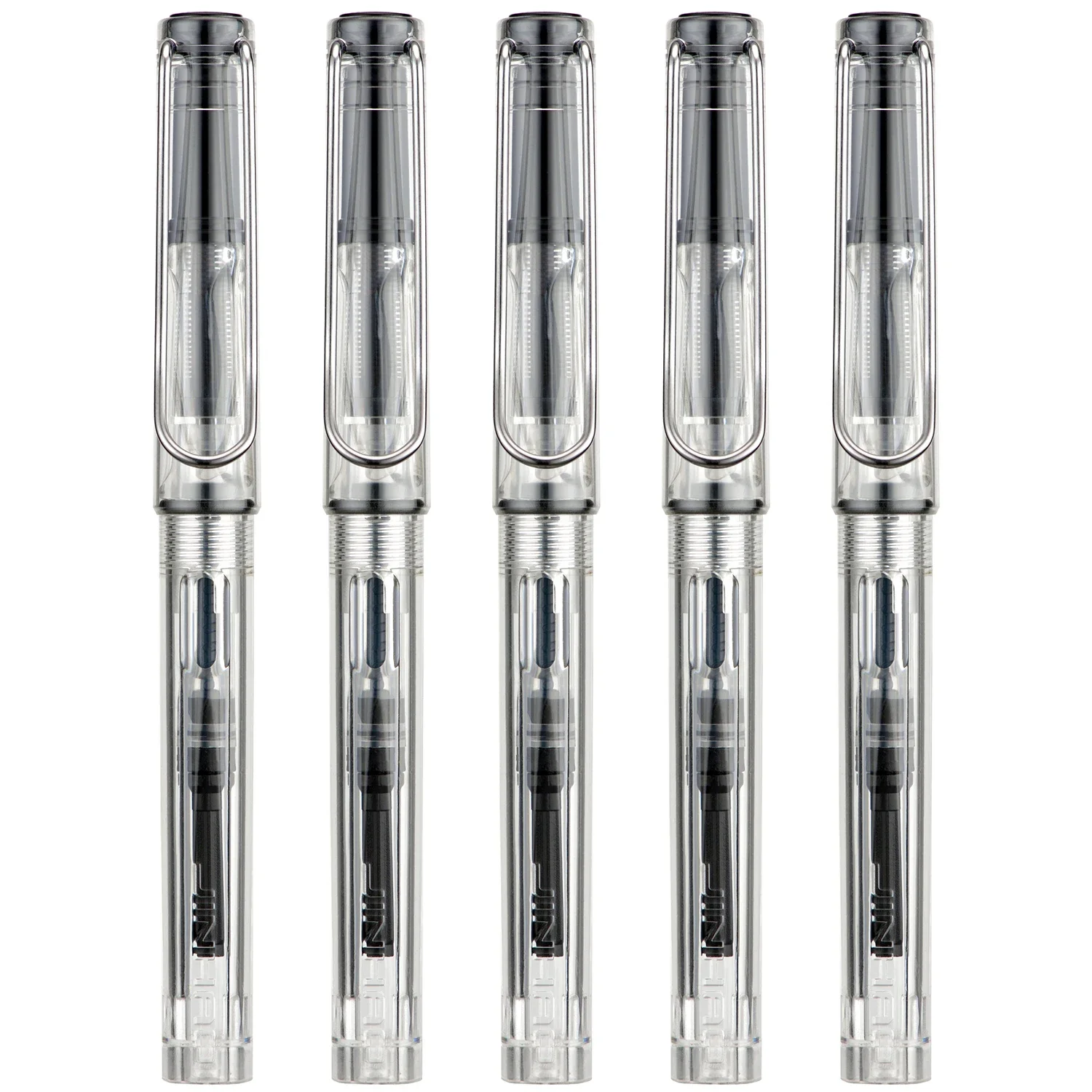 Macarone 5pcs jinhao Harz Füll federhalter bunt klar ef/f Feder Büro Schüler Schule Büro Geschenk Stift Schreibwaren