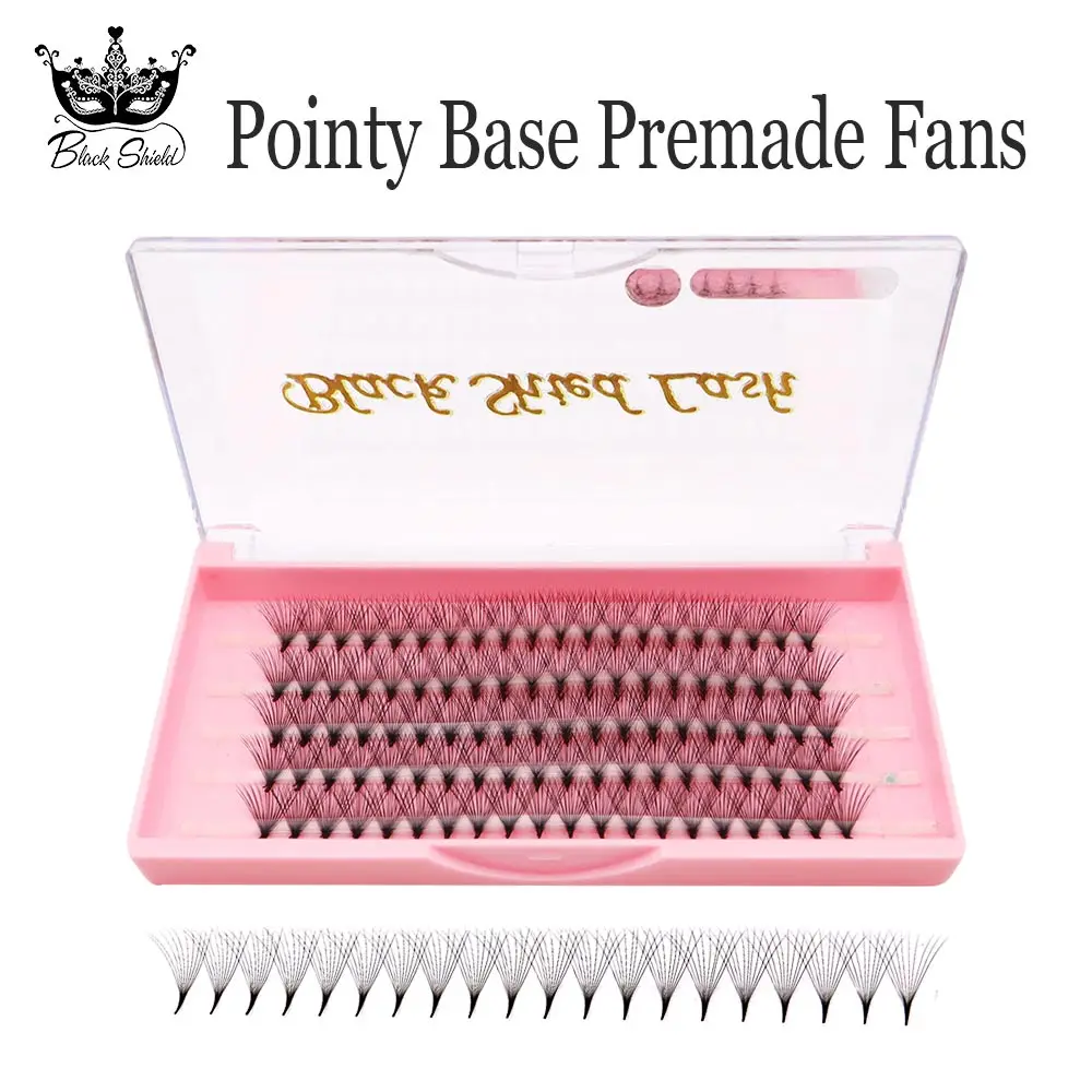 

500 Fans Thin Pointy Base Premade Loose Fans CC C Curl Medium Stem Sharp Russian Volume Lash Faux Mink Handmade Lash Extension