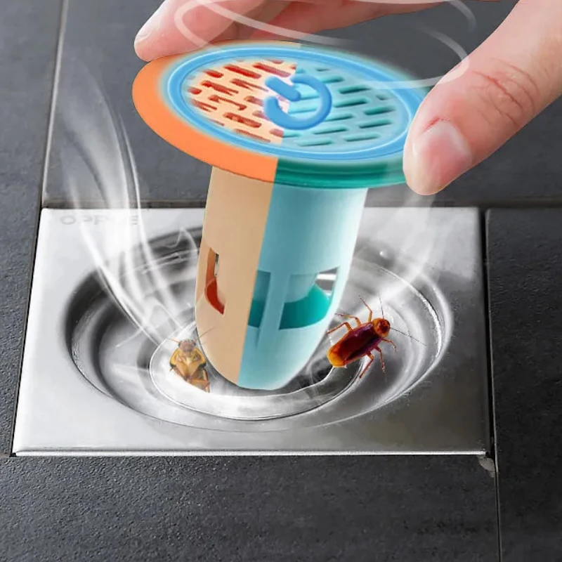 Shower Floor Drain Strainer Cover, Silicone Plug Trap, Anti-odor Sink, Bathroom Water Filter, Insect Prevention Deodorant