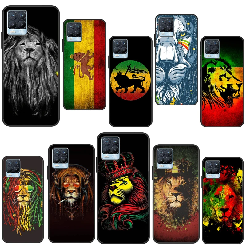 Rasta Lion Reggae Bob Marleys For Realme C55 C35 C33 C31 C30 C21Y GT Neo 5 10 11 Pro Plus OnePlus 11 10T Nord 2 2T Case