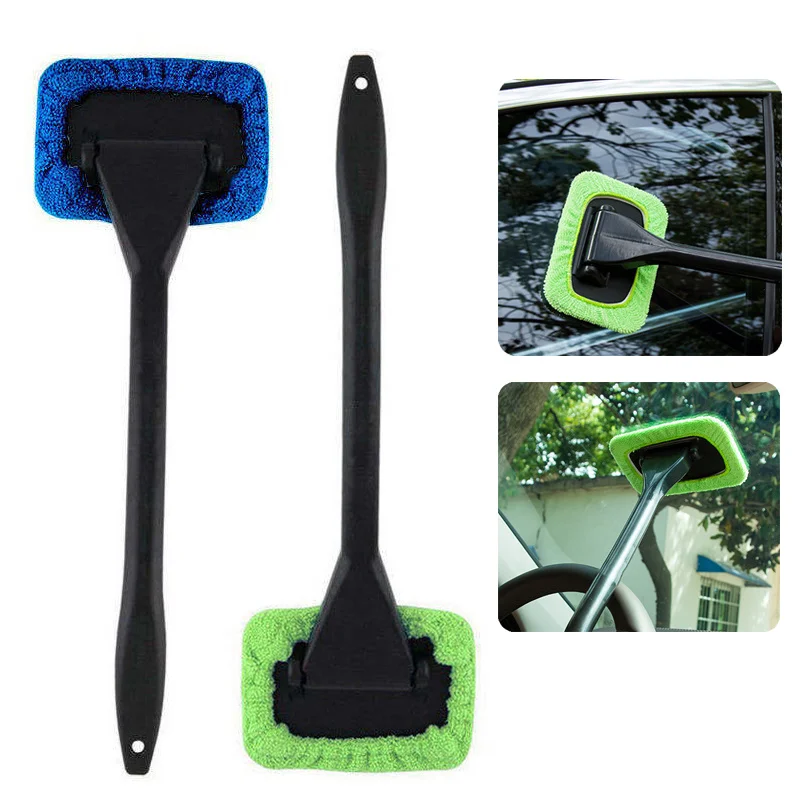 Car Glass Cleaner Windscreen Cleaning & Washing Tool Set Window Dusting Cleaning Brush with Long Handle Car Interior Accessories