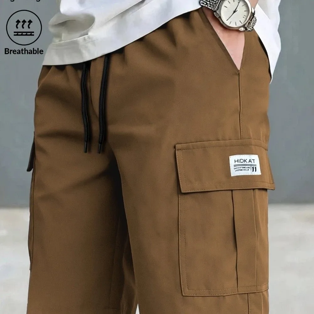 

Fashion Multi-Pocket Cargo Shorts Loose Fit Plus Size Men's Beach Shorts Quick-Dry Breathable Casual Shorts Summer