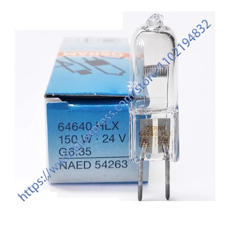 

10pcs/Lot HLX 64640 24V 150W G6.35 FCS Halogen Lamp Surgical Projection 64640 24V150W Projector Capsule Tungsten Bulb