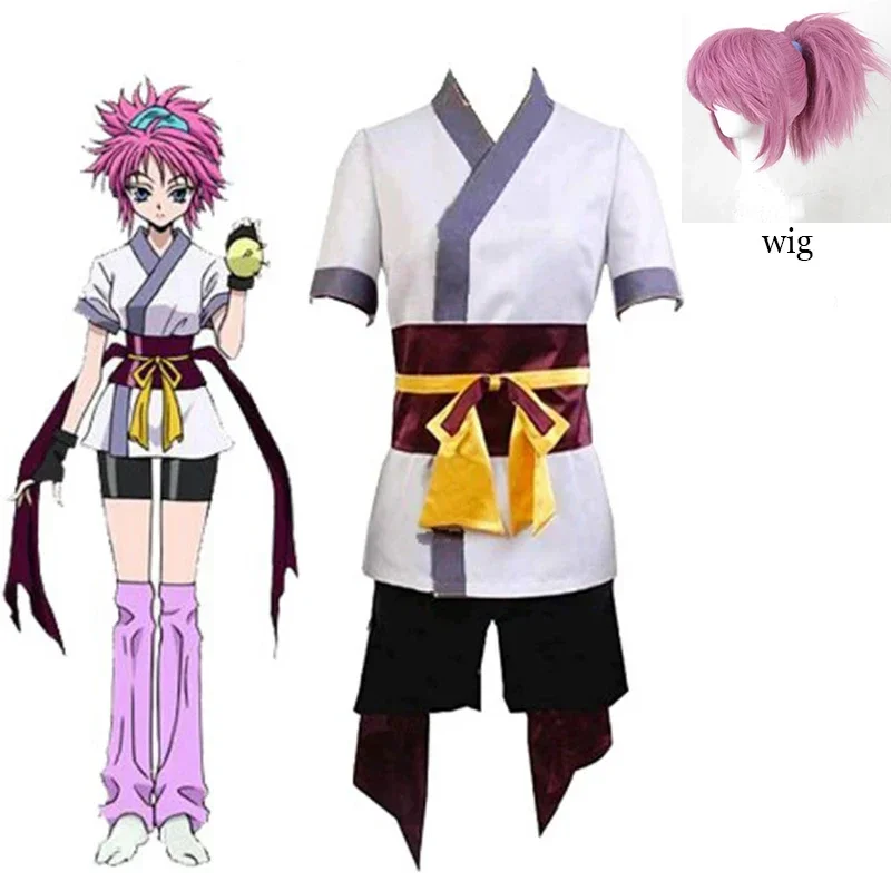 

Аниме Hunter X Hunter Machi Komacine, карнавальный костюм, розовый парик, карнавальные костюмы на Хэллоуин для женщин, 2025, горячая распродажа