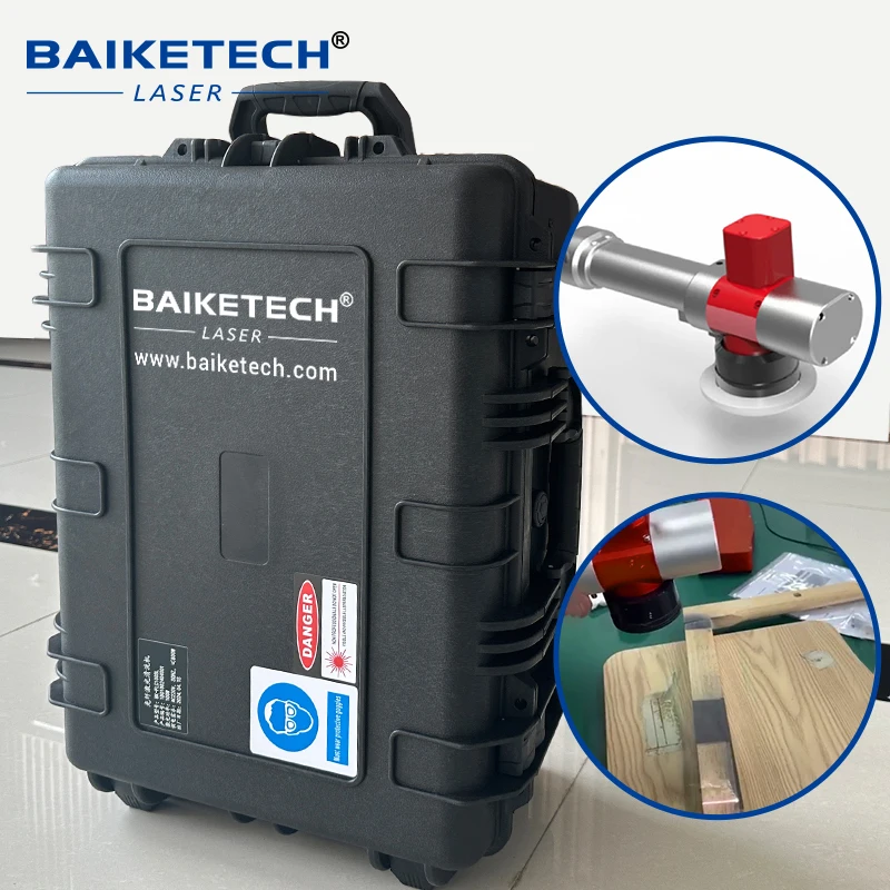 JPT or MAX laser Handheld Suitcase Pulse Laser Cleaning Machine Paint Oil Rust Coating Removal Laser Cleaner 100W