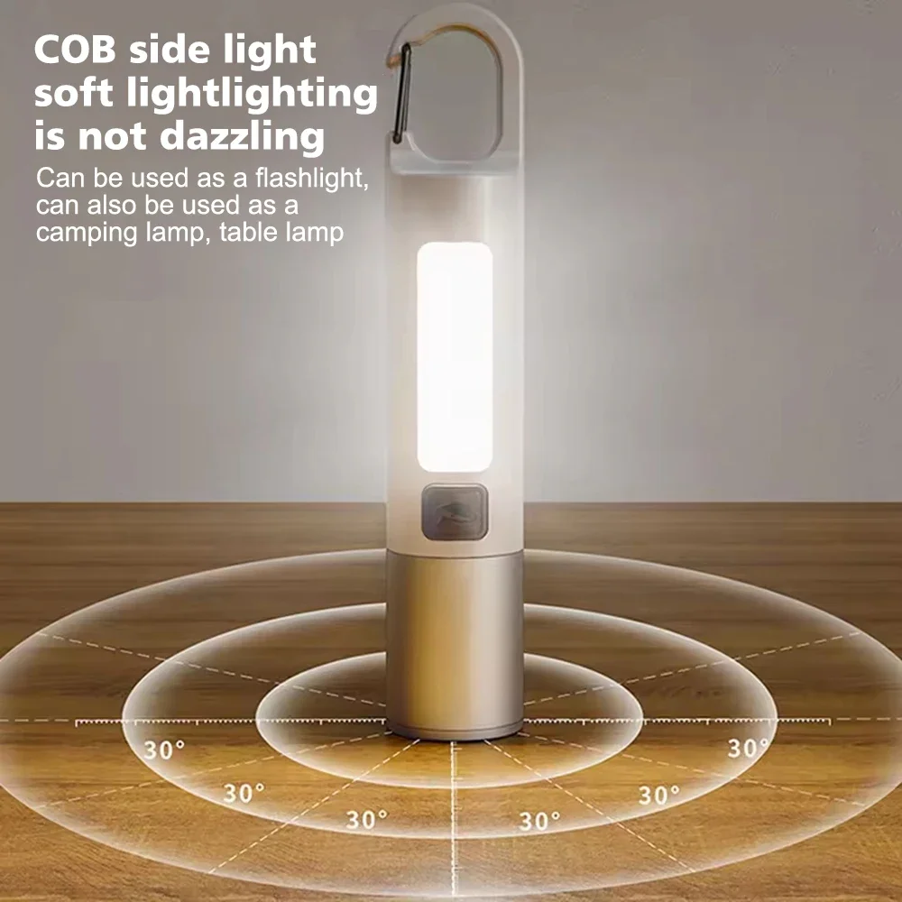 1PC LED Flashlight Portable Mini Camping Lamp Desk Lamp Multifunctional Soft Light for Home Super Long Standby Waterproof Light