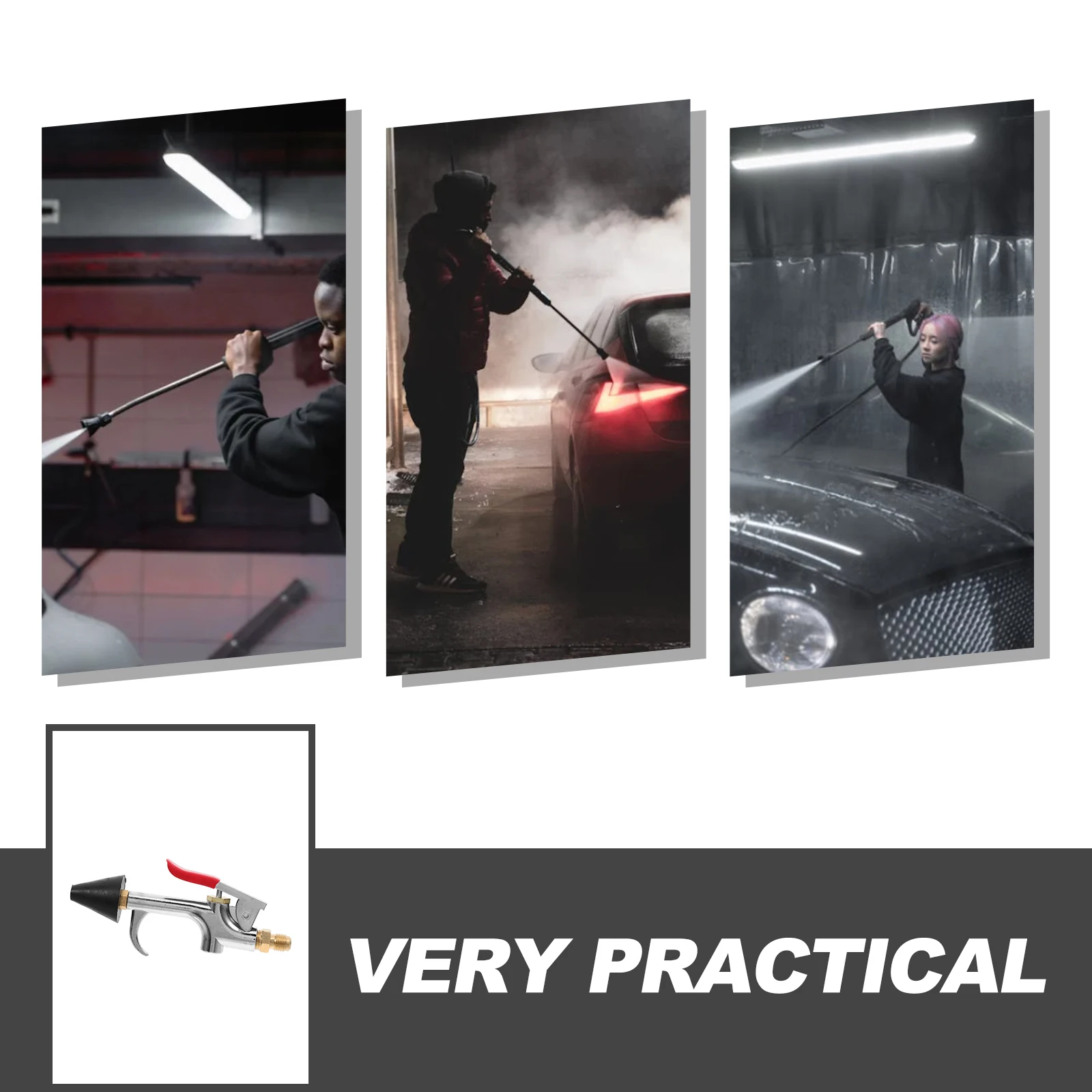 

Air Compressor Blower Nozzle Car Air Conditioner Cleaning Tool Durable Aluminum Alloy Blower Accessory Car Accessory
