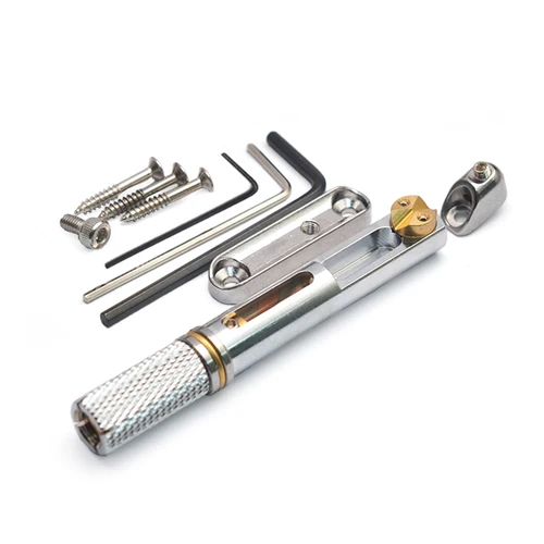 Imagen 2 del producto Puente de guitarra sin cabeza individual, 6 uds., sin cabeza, para guitarra eléctrica de 6 cuerdas, puentes de ventilador de latón fijos individuales