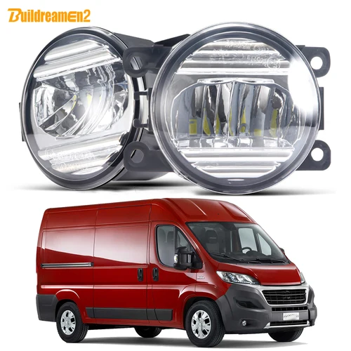 Imagen 1 del producto Conjunto de luz antiniebla LED de 30W y 3000LM, 2 piezas, para Fiat Ducato (250_, 290_) 2006-2023 H11, lámpara de circulación diurna antiniebla externa para coche DRL