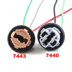 FSYLX 2pcs T20 7440 7443 LED bulb holder LED socket adapter connector LED parking side light lamp Wiring Harness adaptor Socket