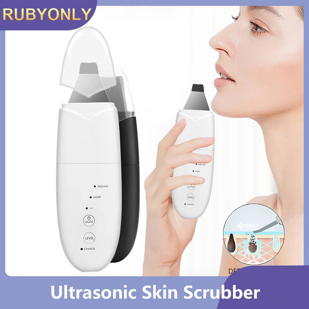 Ultrasonic Skin Scrubber Face Massager Blackhead Remover Face Cleaner Pore Cleaner Deep Face Care Sonic Peeling Device