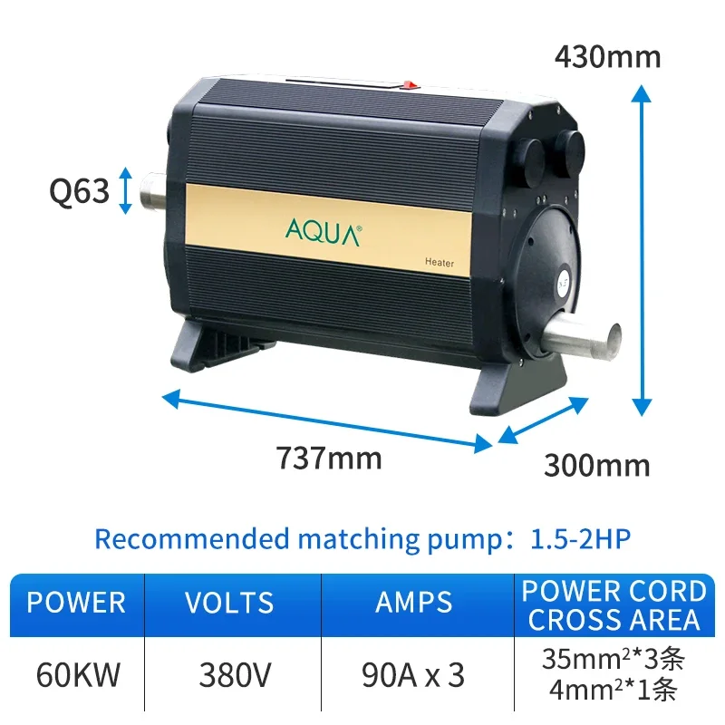 Swimming pool aluminum shell professional instant water heater