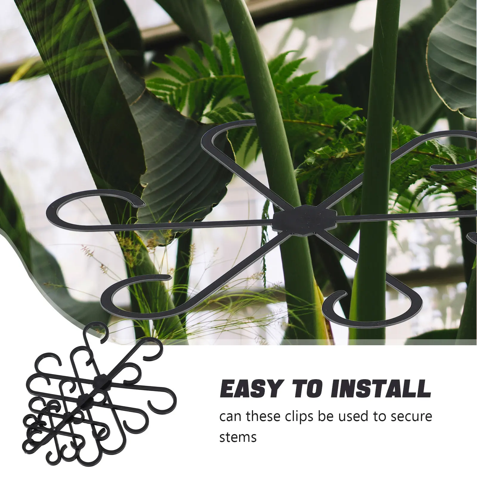 4Pcs Plant Support Clips for Climbing Plants Tomato Cucumber Monstera Orchid Indoor Outdoor Garden Stems Fixing Holder Reusable