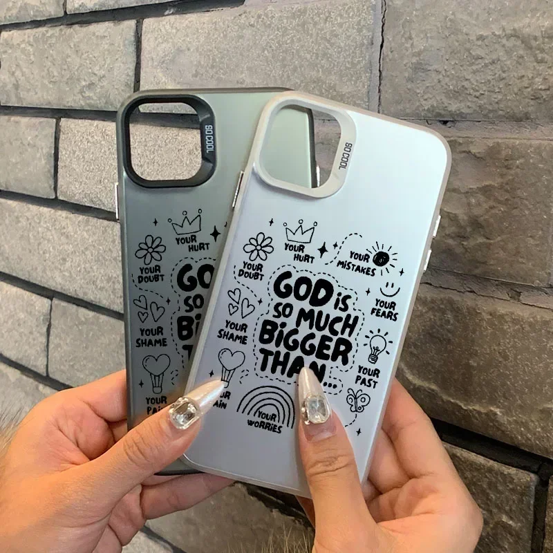 Fashion Bible Verse Case for iPhone 15 14 16 Plus 11 12 13 Pro Max XR Hard Scratch-Resistant Christ Jesus Quotes Collage Cover