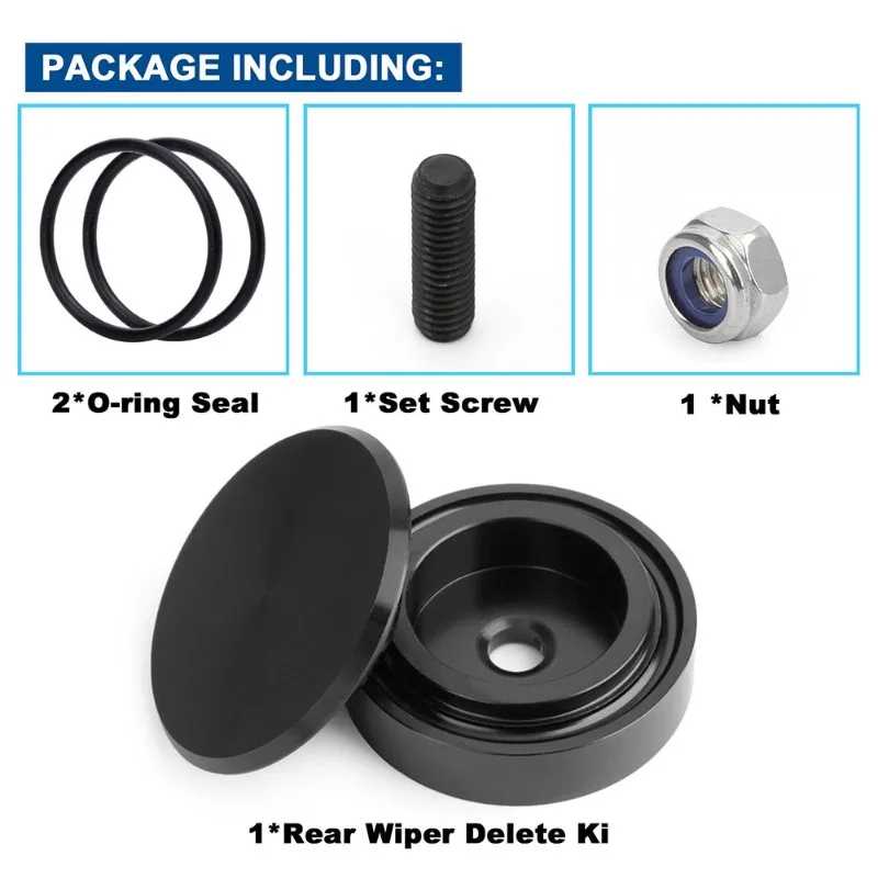 1 Set Aluminum Car Rear Wiper Delete Kit Plug Cap Universal Car Accessories 40MM  car accessories