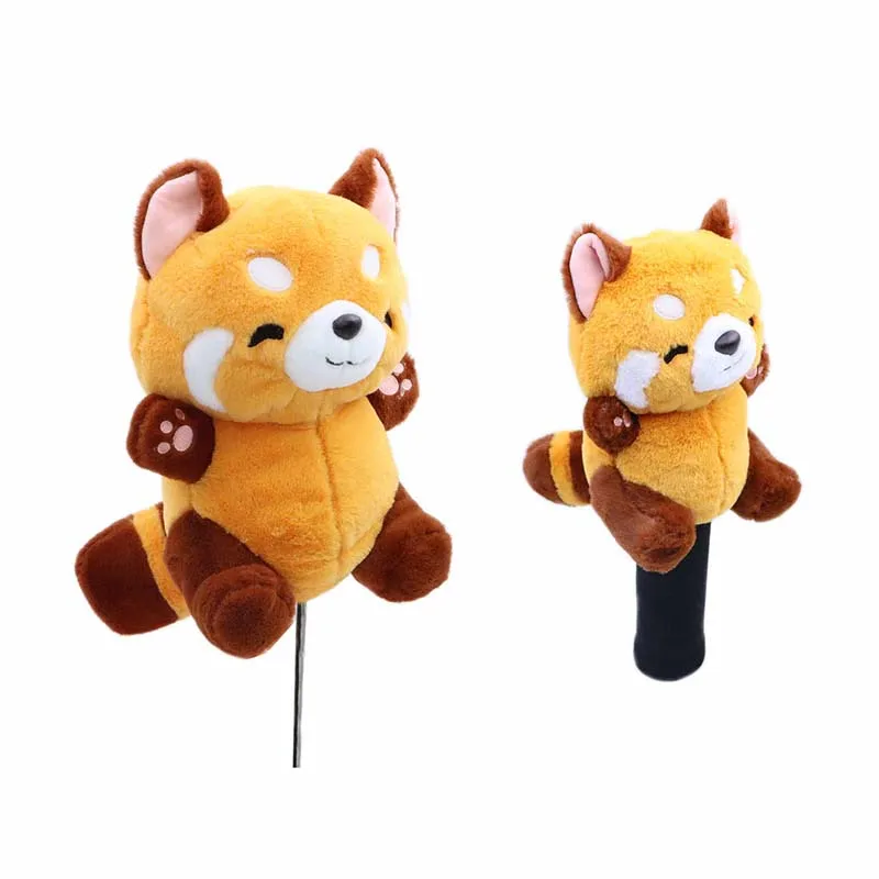 Cartoon Bear Golf Headcovers Plush Cute Golf Driver Fairway Wood Putter Headcover Golf Accessory Brown Colors