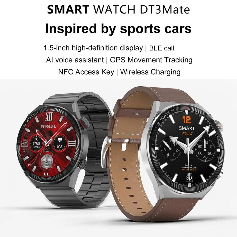 

Умные часы DT3 Mate с магнитной зарядкой, креативные перезаряжаемые цифровые часы с несколькими языками, голосовой помощник ии