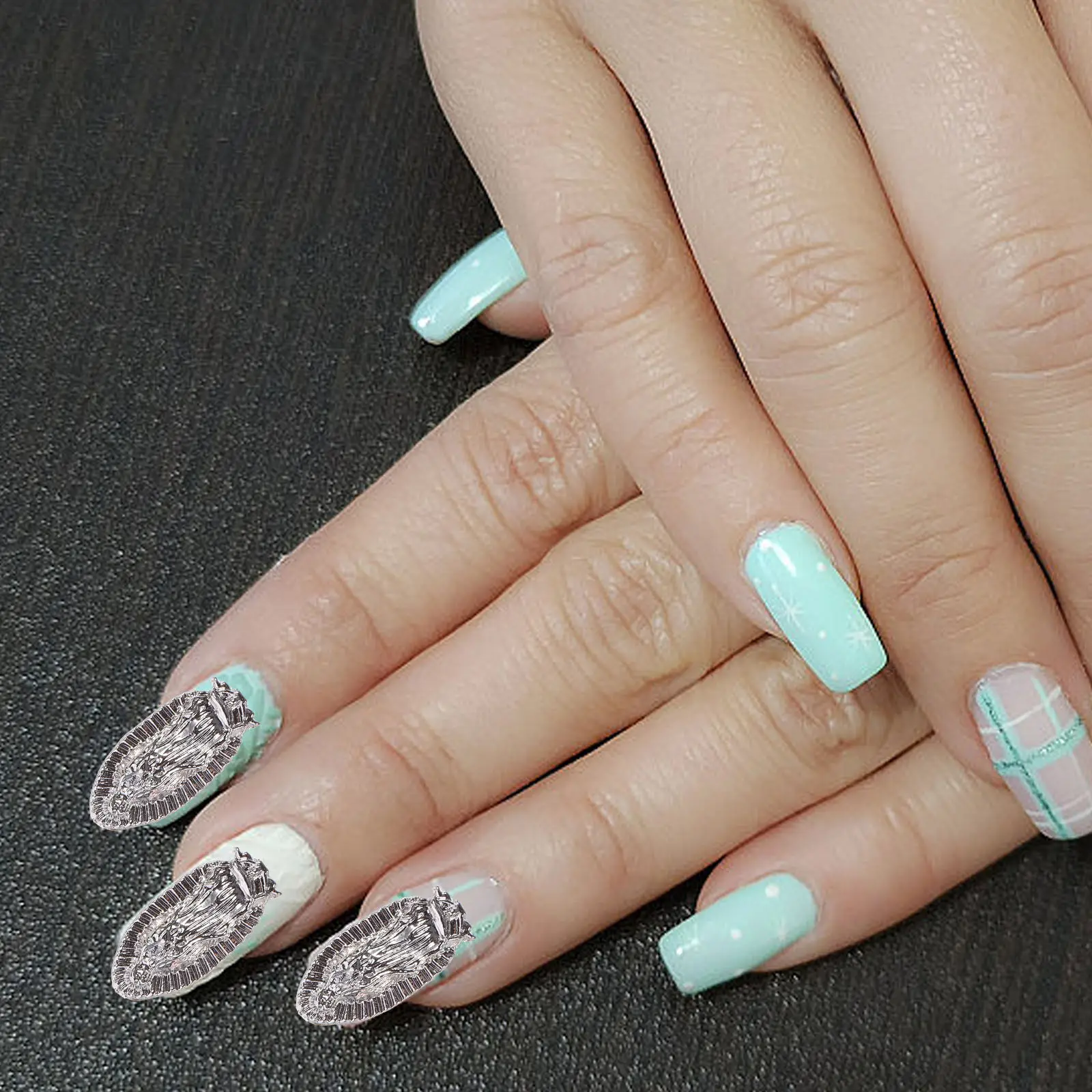 

20 шт. 3D-украшений для ногтей в виде Мэри, рельефные декорации из сплава, принадлежности для нейл-арта, аксессуары для акриловых ногтей и поделок