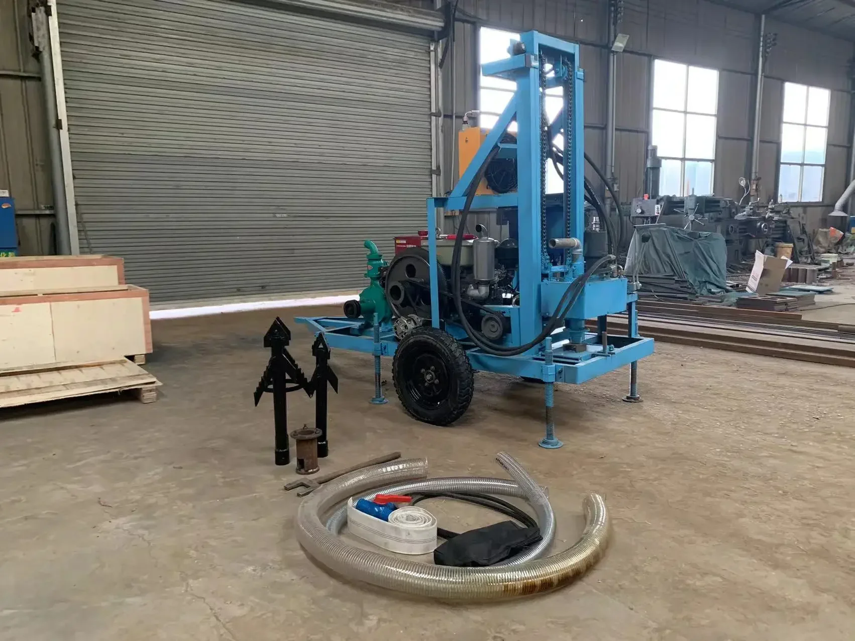 Portable 150m Deep Water Well Drilling Rig Machine/Small Portable Diesel Hydraulic Borehole Water Well Drilling Rig Machine