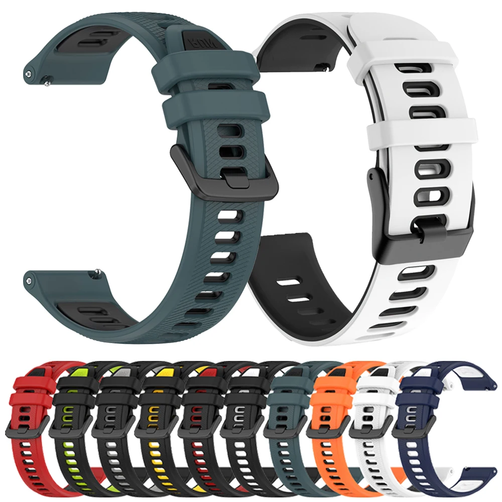 Garmin Vivoactive用シリコンストラップ,ブレスレットアクセサリー,Garmin Forerunner, Garmin Vivoactive 5,4,Venu 3,2,5,20mm, 22mm,255, 265, 245, 165