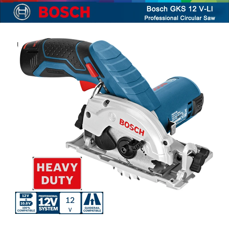 

Bosch GKS 12V-LI Rechargeable Electric Saw Professional Cordless Circular Saw LED Light Woodworking Cutting Machine Power Tool