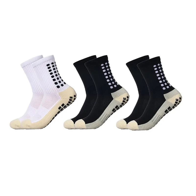 3 Pairs of New Men's Football Socks Sports Bike Grabbing Socks Anti Slip Grabbing Pads Football Basketball Sports Socks