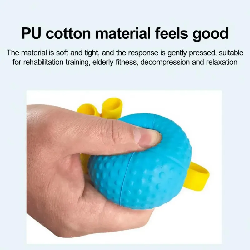 Hand Rehabilitation Training Device Hand Grip Strength Trainer Ball with Elastic Silicone Finger Cot for Hand Rehabilitation