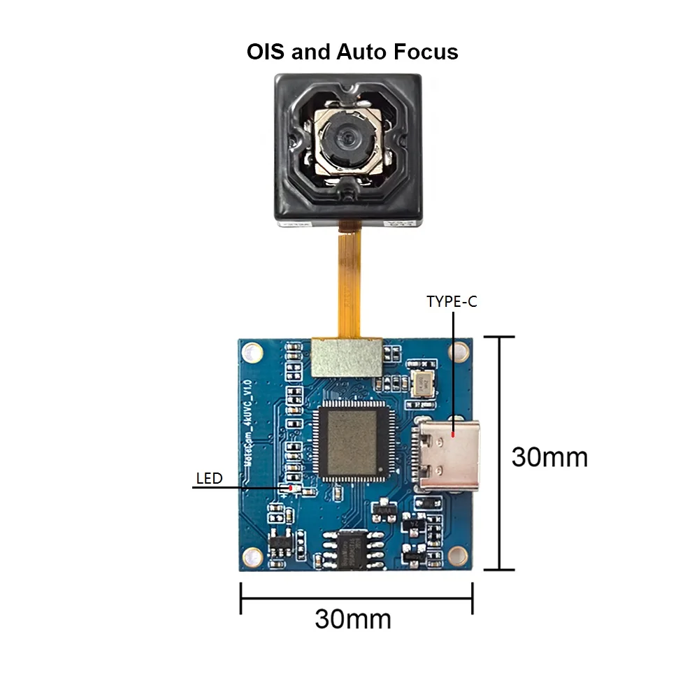 MateCam 4K/30FPS OIS UVC 14MP mechanical stabilization autofocus 117 lens camera module IMX258 sensor F2.4 aperture 30*30MM