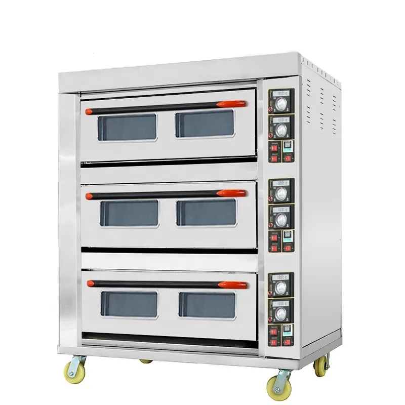 Top Industrial Bakery Machines Gas Baking Oven Stainless Steel Baking 9 Trays Oven