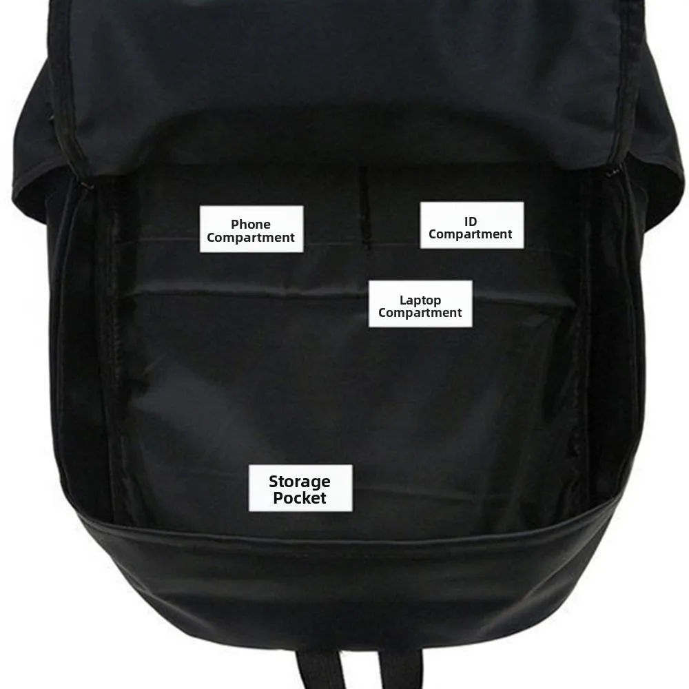 

Commute Bag Large Capacity Men's Shoulder Bag Waterproof Multi Pocket Students School Bag Unisex Zipper Business Backpack School