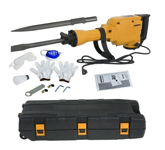Professional 2000W Electric Demolition Hammer 85J Heavy Duty Jack Hammer Breaker for Industrial Demolition Works Pro Tool