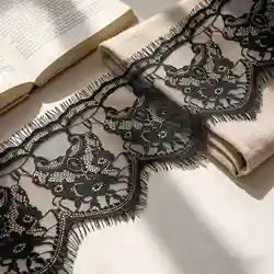 (3 meters/lot) 140mm White Black lace fabric Webbing Clothing Accessories lace material Handmade