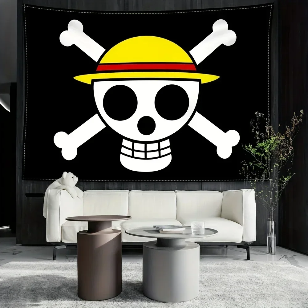 

1pc Cartoon Skull Tapestry Wall Hanging Witchcraft Art Room Decoration Wall Art Included Free Installation Package