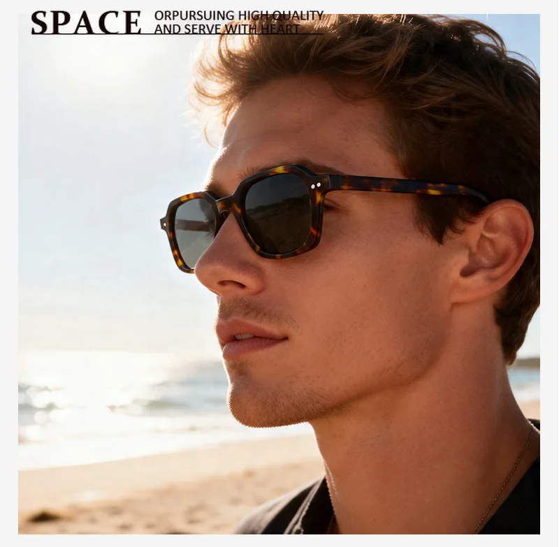 2026 New Vintage Oval Small Frame Acetate Polarized Sunglasses Unisex Commute Shades UV400 Anti-UV Sun Protection Eyewear