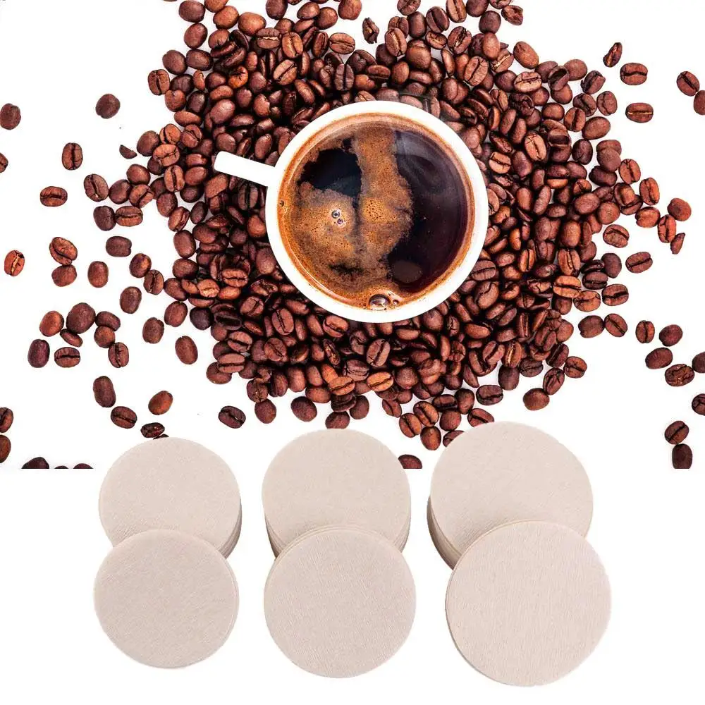 100Pcs Moka Pot Dripper Kitchen  Tools Filtration Tool Coffee Maker Accessories Cafe Strainer Paper Coffee Filter Paper