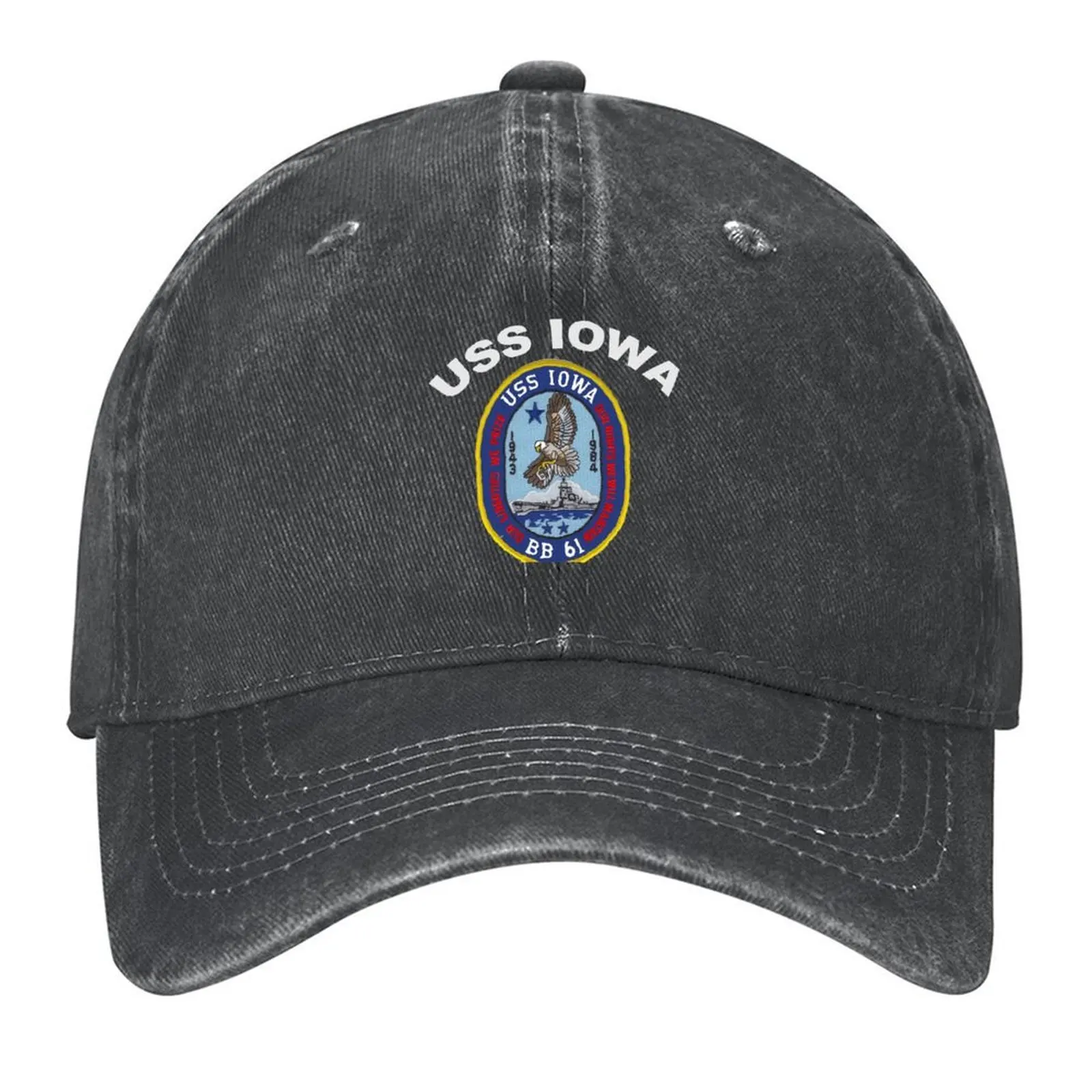 

USS Iowa (BB-61) for Dark Colors Essential T-Shirt Baseball Cap Fashion Beach Horse Hat New In The Hat Sun Hats For Women Men's