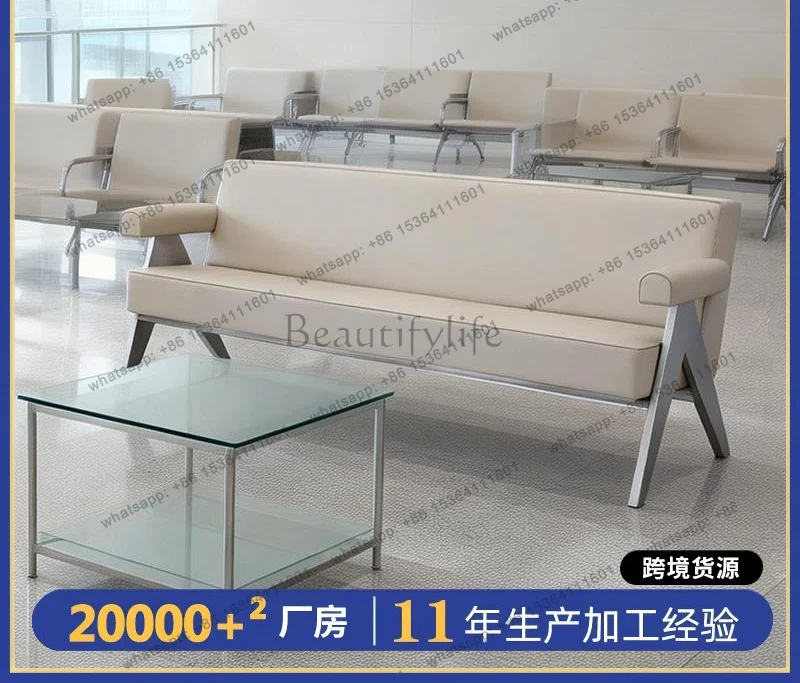 Factory Direct Sales Hair Salon Special Barber Shop Sofa Waiting Area Long Row Chairs