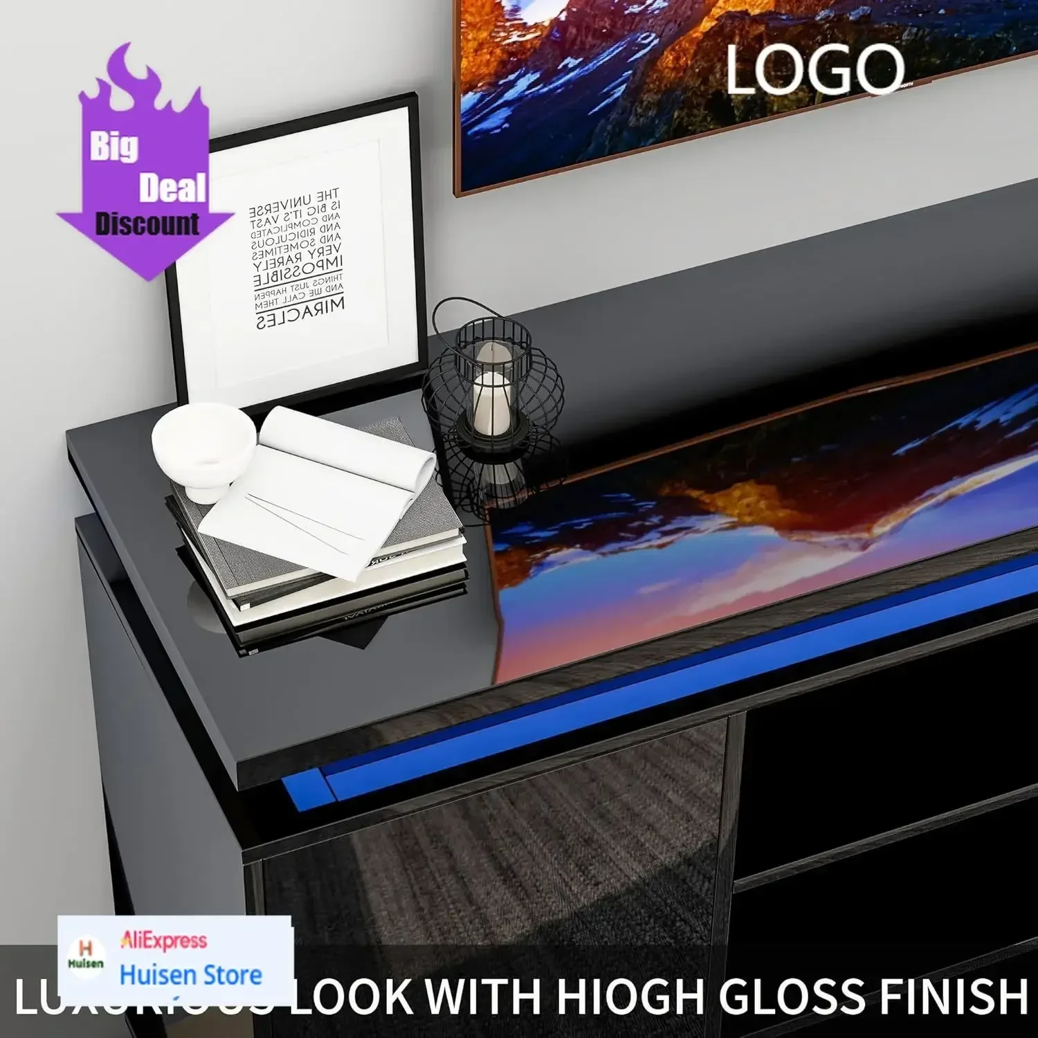 

Горячая распродажа: Прочная и долговечная тумба под телевизор, современный медиацентр с 2 дверцами для телевизоров до 60 дюймов, консоль для медиаустройств.