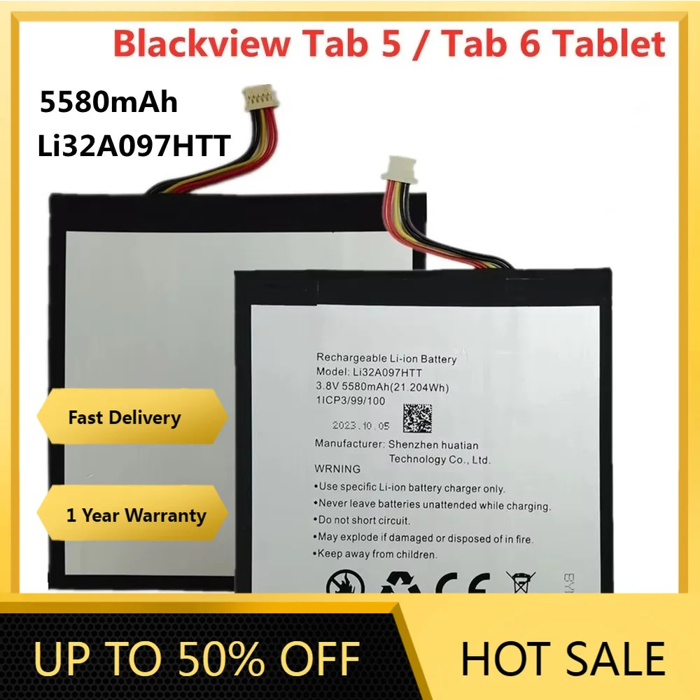 Li32A097HTT 5580mAh Battery 3210099 for Blackview Tab 5 Tab 6 Tablet Batteries