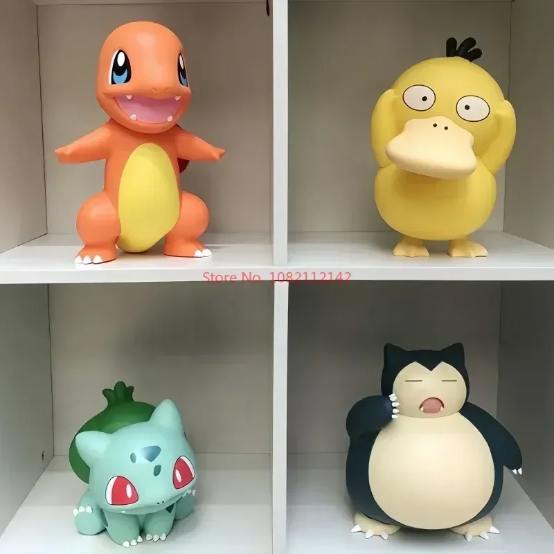 2024 New Hot Pikachu Doll Model Large Figure Charmander Eevee Porkby Squirtle Ornament Figurine Younth Toys Collects Gifts