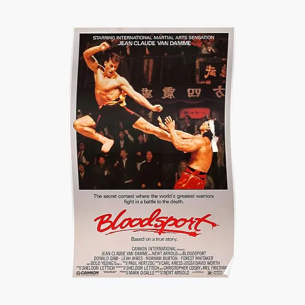 Bloodsport Shirt  Poster Print Home Modern Art Painting Mural Decor Wall Vintage Picture Funny Decoration Room No Frame