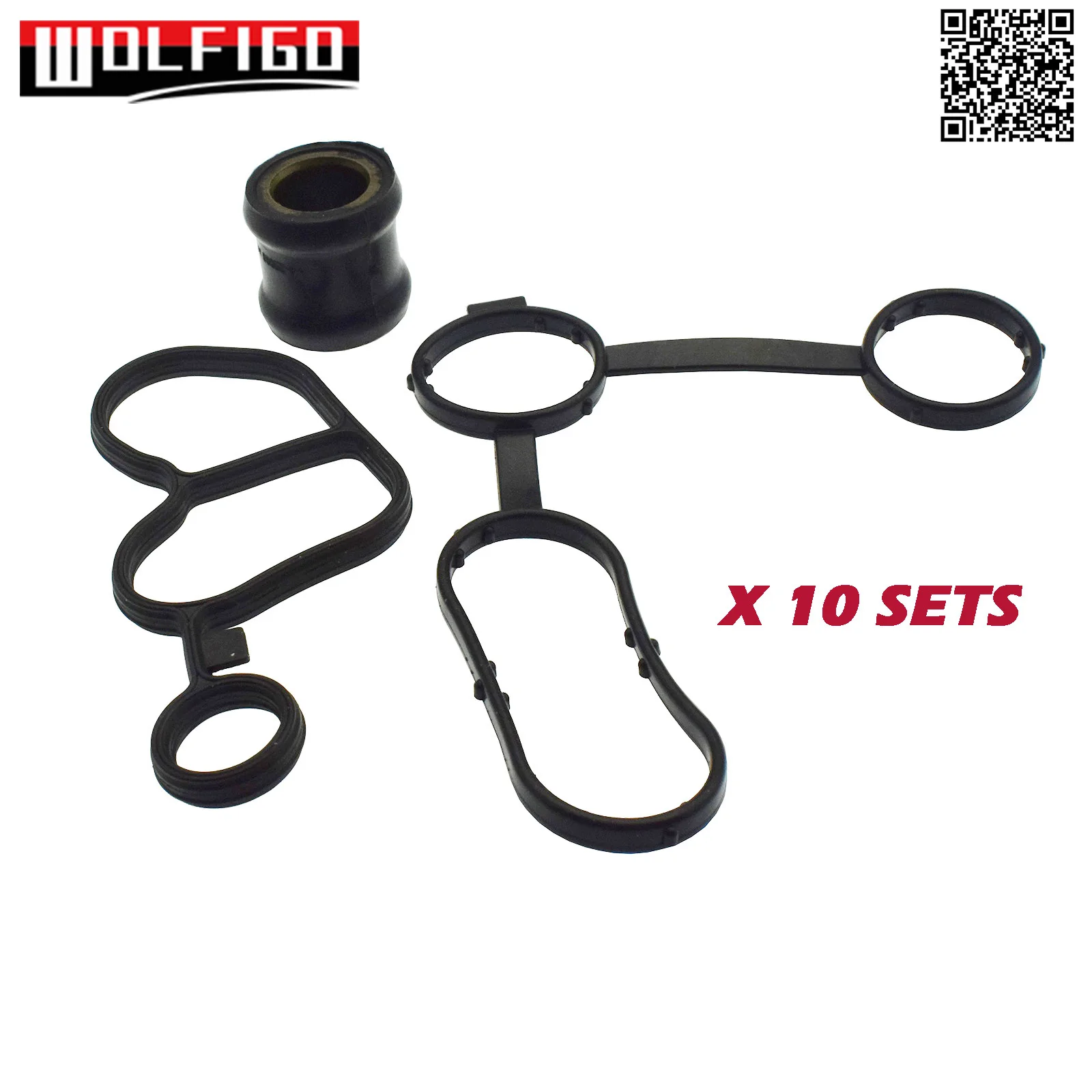 10 Sets Engine Oil Cooler Gasket & Bush for AUDI A1 A3 VW POLO Golf Caddy Box 03F 115 111A,03F903575C,03F121215,01254800 New