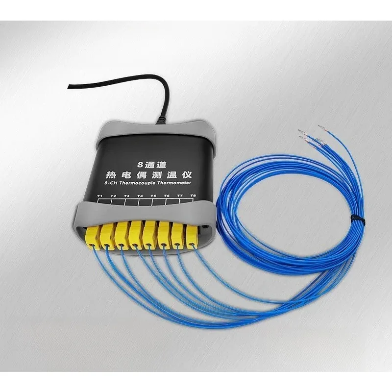 USB K-Type Thermometer 4/8 Channel Data Logger with PC Software Real-Time Temperature Curve Display Recording Storage